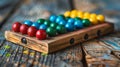 Colorful of wood abacus, background