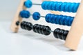 Colorful of wood abacus, selective focus