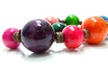 Colorful wood bead necklace Royalty Free Stock Photo