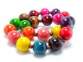 Colorful wood bead necklace Royalty Free Stock Photo