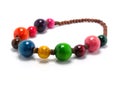 Colorful wood bead necklace Royalty Free Stock Photo