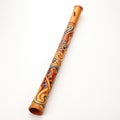 Colorful Wood Flute With Maori Art Design