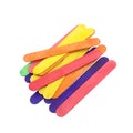 Colorful wood ice lolly sticks Royalty Free Stock Photo