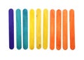 Colorful wood ice lolly sticks, Ice cream sticks, Royalty Free Stock Photo