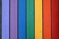 Colorful wood planks background in rainbow colors Royalty Free Stock Photo