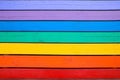 Colorful wood planks background in rainbow colors Royalty Free Stock Photo