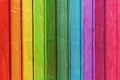 Colorful Wood Planks - Rainbow Colors Royalty Free Stock Photo