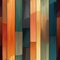 Colorful wood planks wallpaper with cartoon-style vibes (tiled Royalty Free Stock Photo