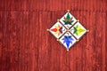 Colorful Wood Quilt Decor on a Barn Royalty Free Stock Photo