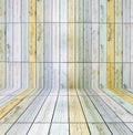 Colorful wood tile floor background