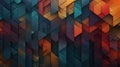 Colorful Woodcarving Inspired Abstract Triangle Wallpapers