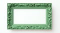 Colorful Woodcarving-inspired Green Glass Frame Mockup