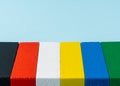Colorful wooden block with a copy space perfect for background