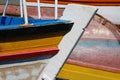 Colorful wooden boats in Camara de Lobos vilage Madeira island Portugal Royalty Free Stock Photo