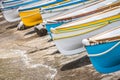 Colorful wooden boats.