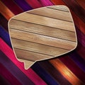 Colorful wooden bubble speech. EPS 10 Royalty Free Stock Photo