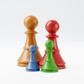 Colorful Wooden Chessmen, Family Concept