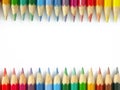 Colorful wooden crayons Royalty Free Stock Photo