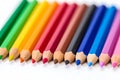 Colorful wooden crayons, pencils Royalty Free Stock Photo