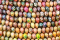 Colorful wooden Easter eggs