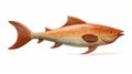 Colorful Wooden Fish Illustration On White Background Royalty Free Stock Photo