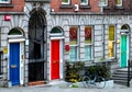 Colorful wooden front doors in ireland Royalty Free Stock Photo