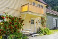 Colorful wooden houses and architecture Undredal village Aurlandsfjord Sognefjord Norway Royalty Free Stock Photo