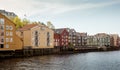 Colorful wooden houses in Trondheim, Norway Royalty Free Stock Photo