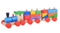 Colorful wooden logic toy train