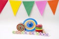 Colorful wooden mexican toys