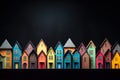 Colorful Wooden Model Houses