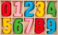 Colorful wooden Number Set Royalty Free Stock Photo