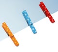 Colorful wooden pegs Royalty Free Stock Photo