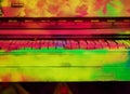 Colorful wooden piano keys Royalty Free Stock Photo