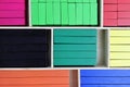 Colorful wooden rectangles for math Cuisenaire rods. Wood Montessori material for math Cuisenaire rods Royalty Free Stock Photo