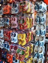 5 February 2019, Delft, Netherlands, South Holland, Europe. Dutch traditional wooden clogs for sale Royalty Free Stock Photo