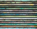 Colorful Wooden slats. Natural wood lath line arrange pattern texture background
