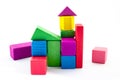 Colorful wooden toy block Royalty Free Stock Photo