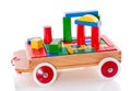 Colorful wooden toy blocks Royalty Free Stock Photo