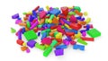 Colorful wooden toy blocks Royalty Free Stock Photo