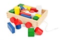 Colorful wooden toy blocks