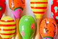 Colorful wooden toy maracas Royalty Free Stock Photo