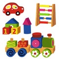 Colorful wooden toys