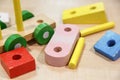 Colorful Wooden Train Toy Royalty Free Stock Photo