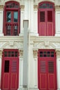 colorful wooden window shutters in singapore