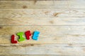 Colorful wooden word Life on wooden floor1