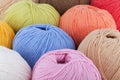 Colorful wool yarn balls Royalty Free Stock Photo