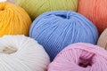 Colorful wool yarn balls Royalty Free Stock Photo