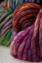 Colorful wool yarn balls Royalty Free Stock Photo