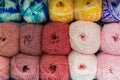 Colorful wool yarn balls Royalty Free Stock Photo